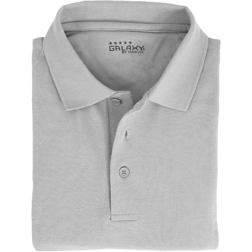 Adult Uniform Polo Shirts - Heather Gray Short Sleeve Medium 1