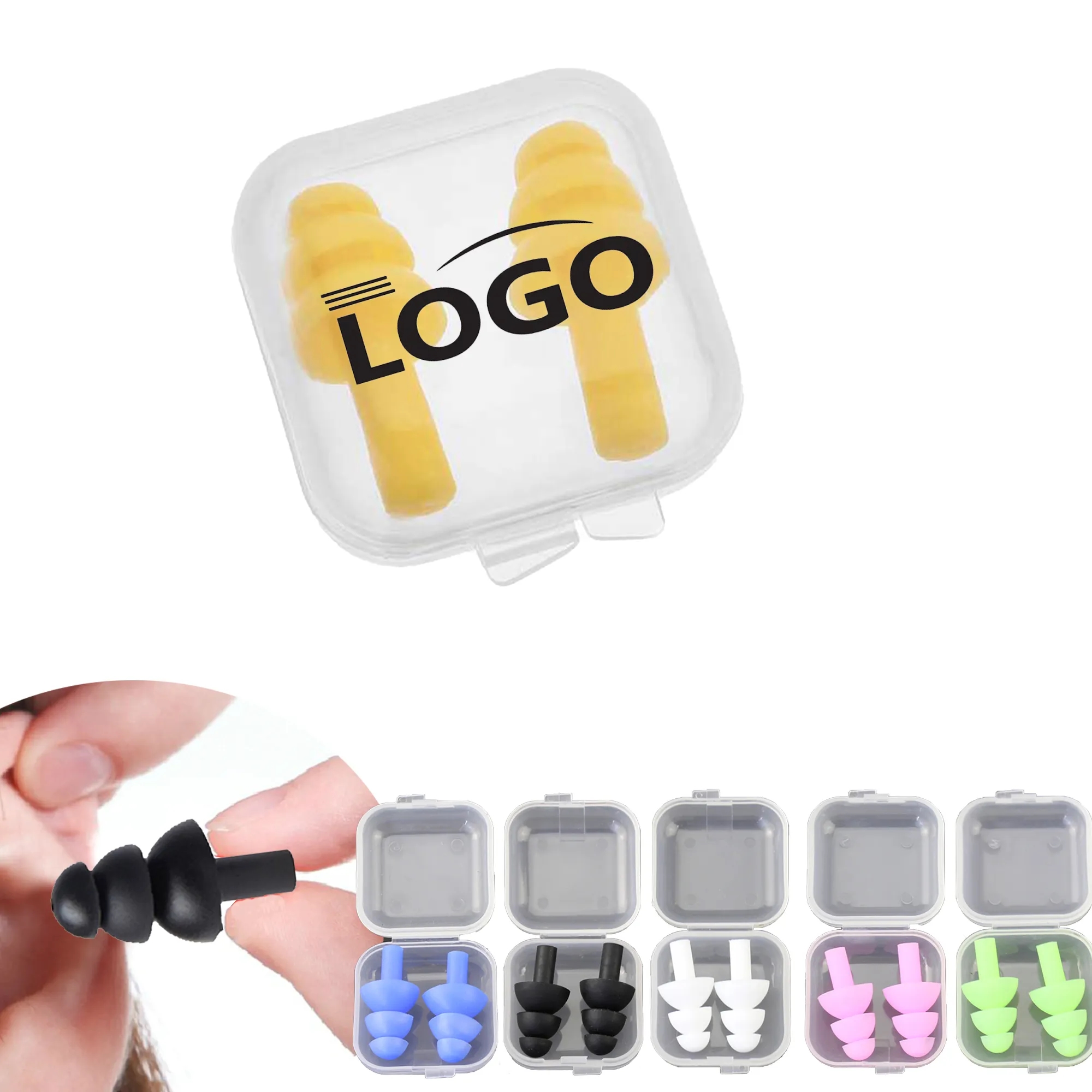 Silicone Earplugs In Case 3