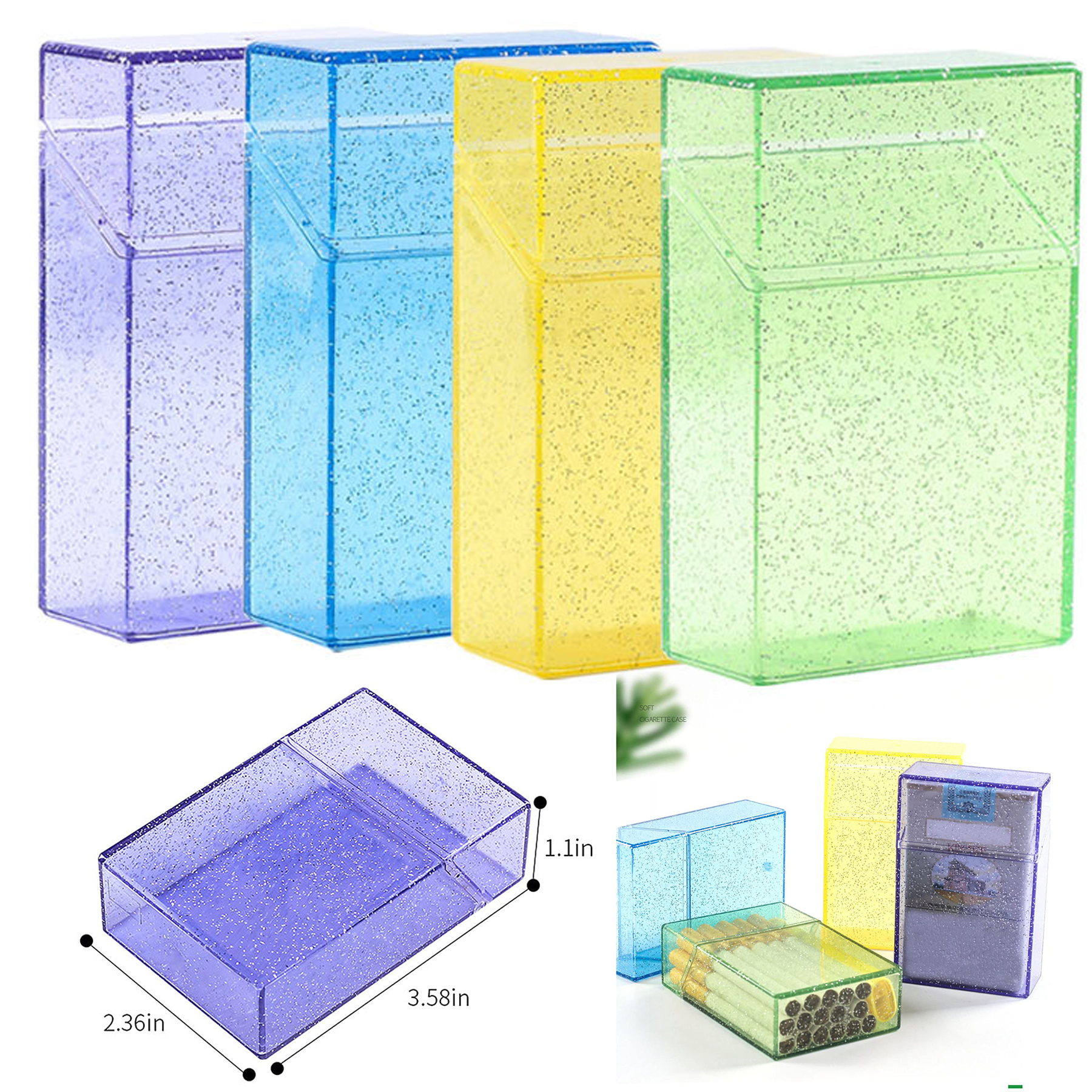Flip Open Cigarette Plastic Case 2