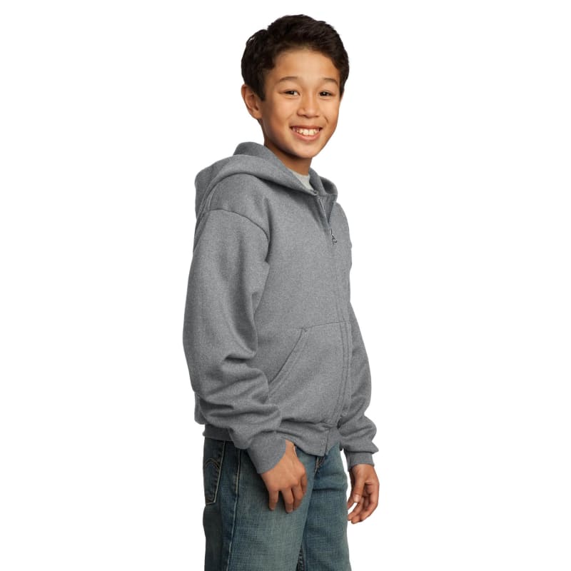 Port & Company - Youth Core Fleece Full-Zip Hooded Sweatshirt. 53