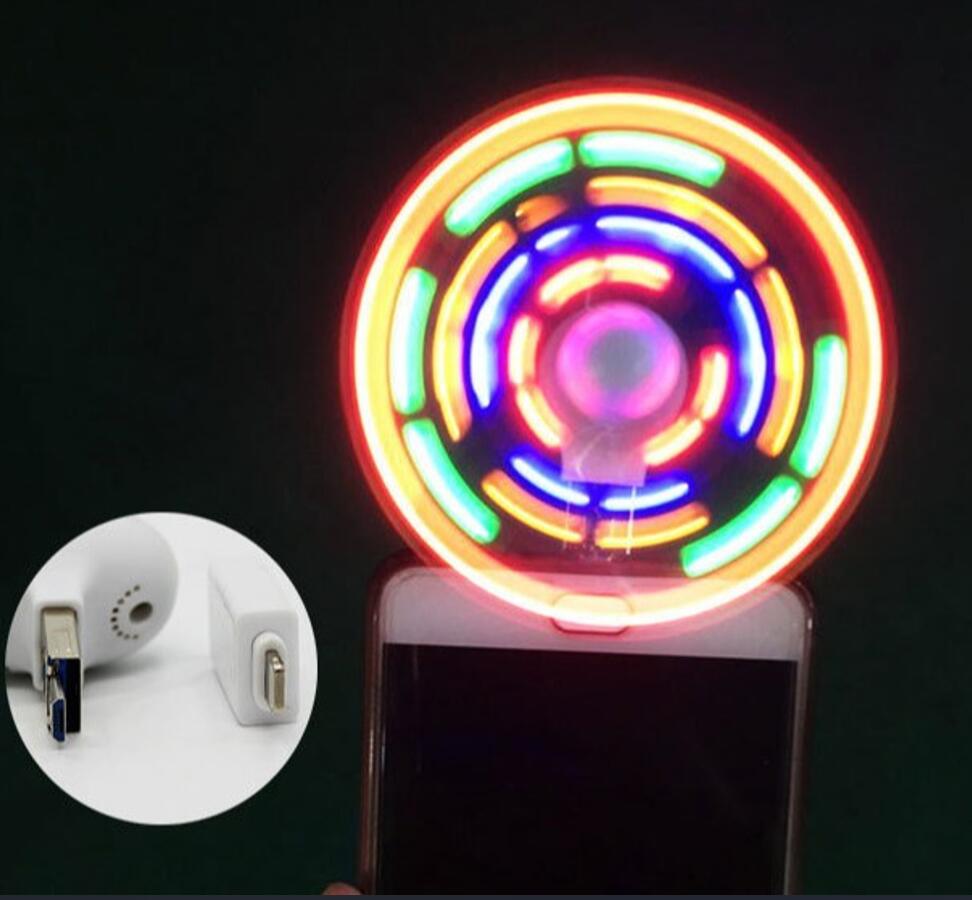 Cell Phone Portable LED Light-Up Fan 3