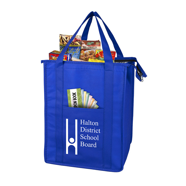 12"W x 16"H x 10"Gusset - "SUPER COOLER" Large Insulated Cooler Zipper Tote Bag 14