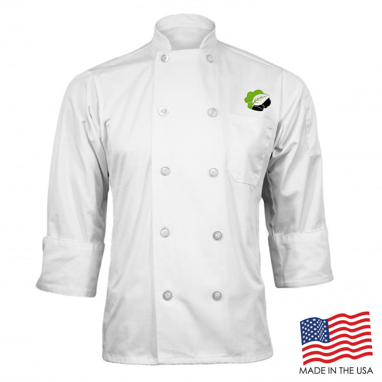 Classic Chef Coat with Long Sleeves (EMBROIDERED LOGO) 11