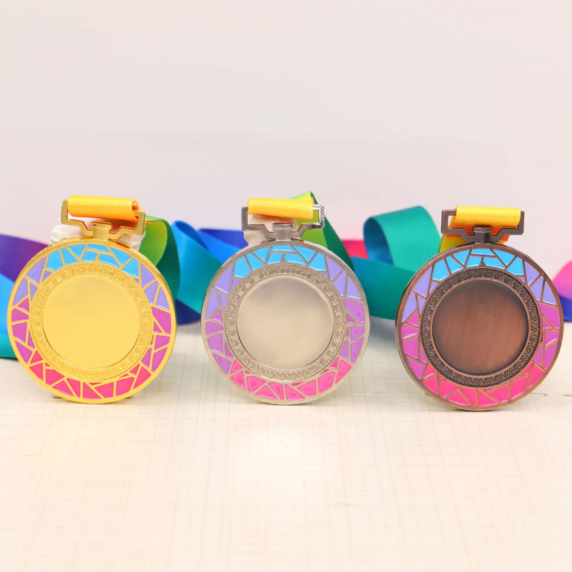 Custom Sports Medal - Marathon Award Badge with Logo 2