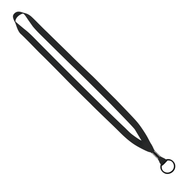 1/2" Polyester Lanyard with Metal Crimp & Split-Ring 22