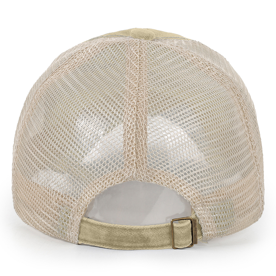 Stock 2-Tone Washed Cotton 6-Panel Trucker Cap 5