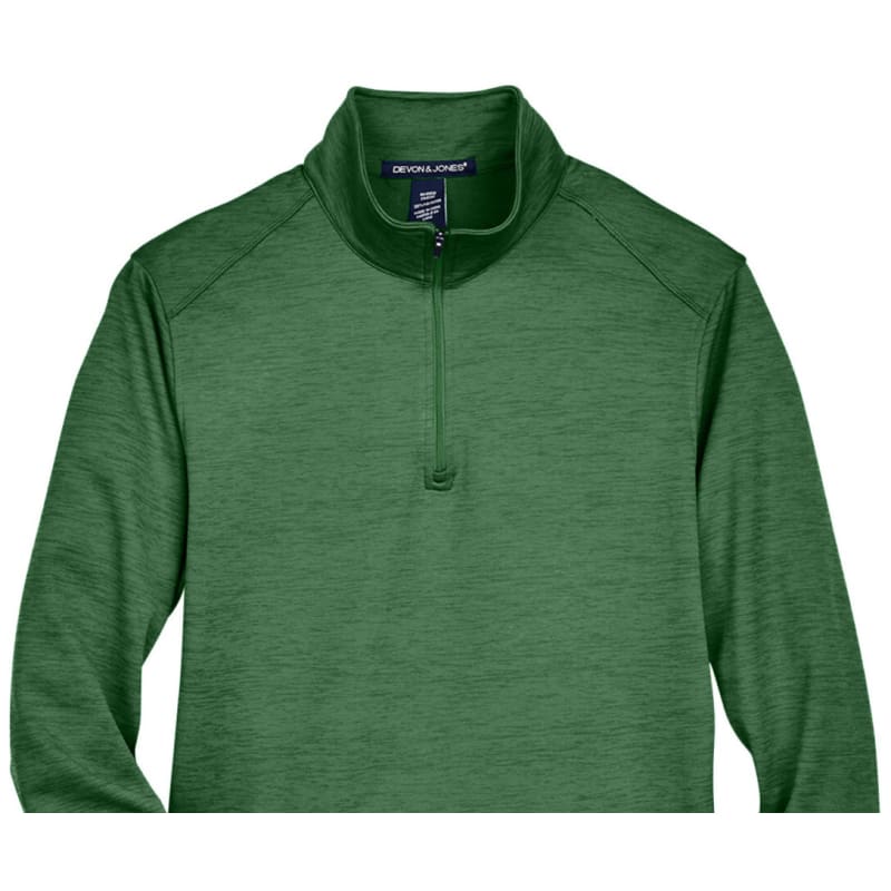 Devon & Jones Men's Newbury Mélange Fleece Quarter-Zip 15