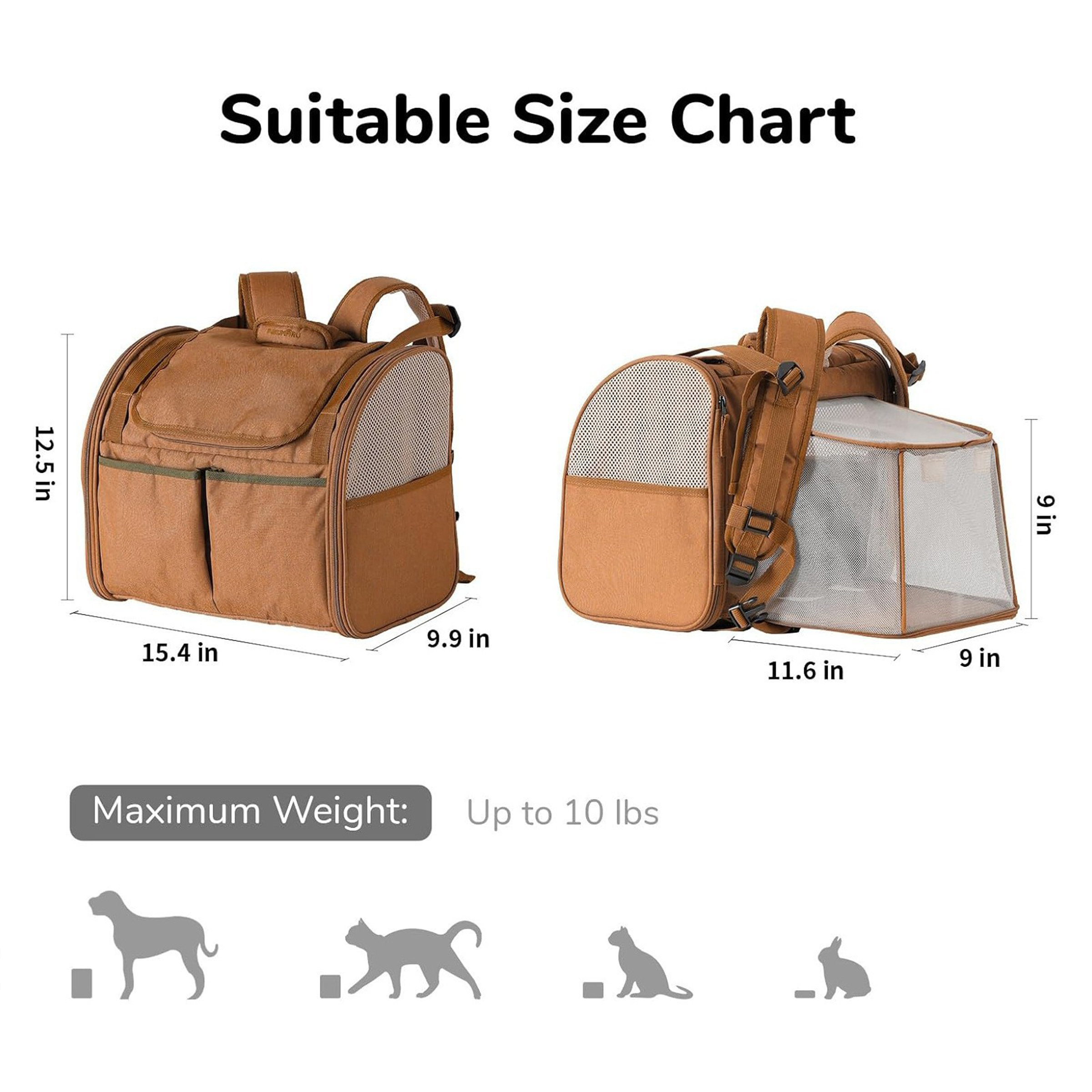 Oxford Portable Pet Backpack For Outdoor Use 7