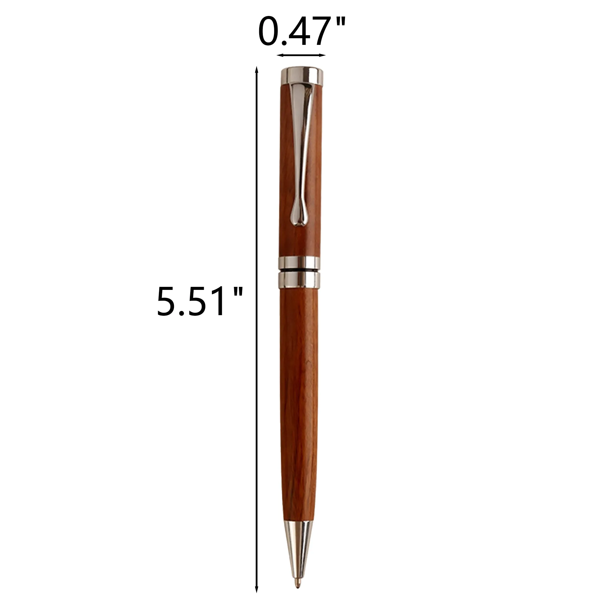 Custom Brass-Colored Rosewood Ballpoint Pen 2