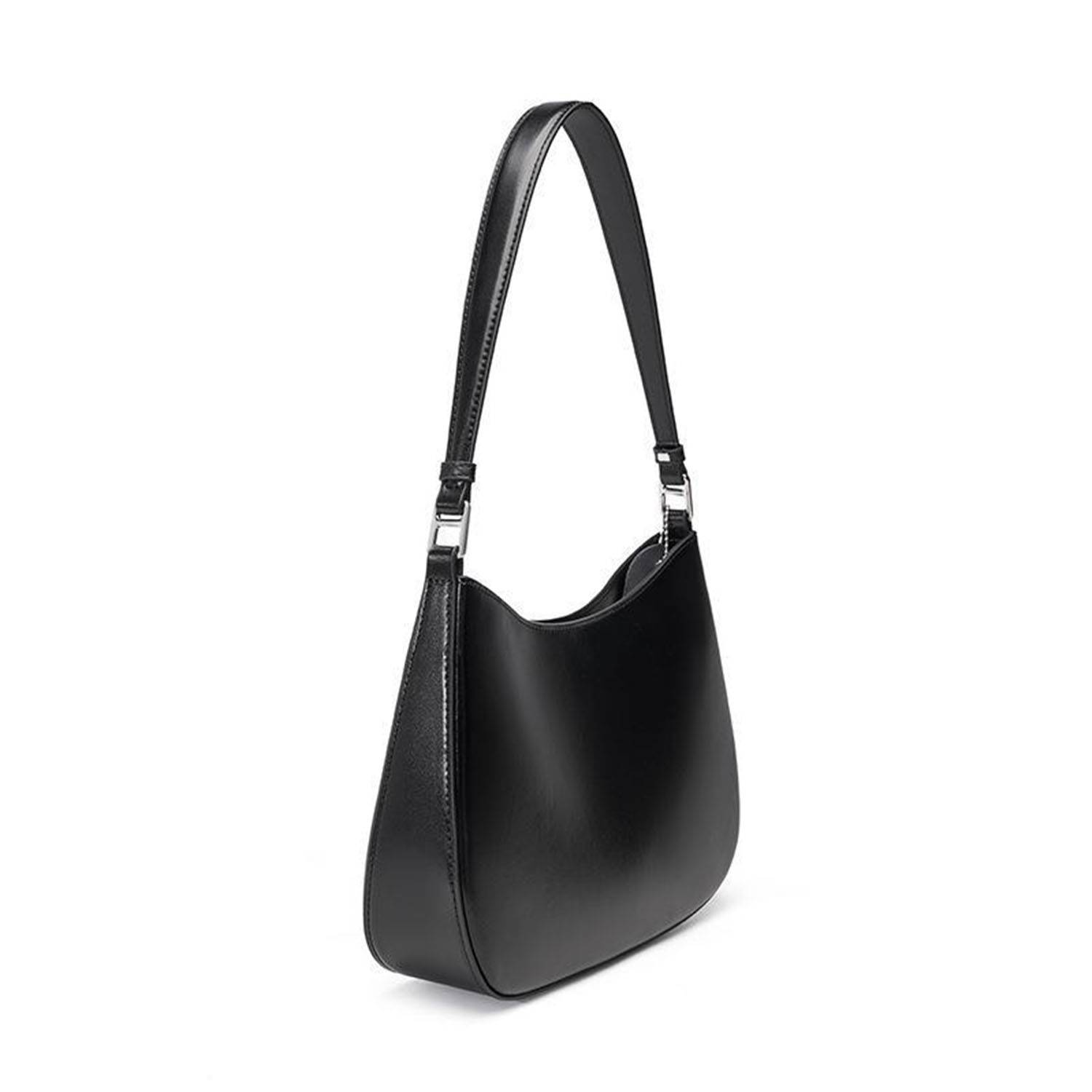 Simple Genuine Leather Cowhide Shoulder Tote Bag 3
