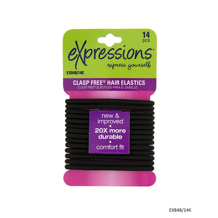 Hair Elastics - Black 14 Pack 2