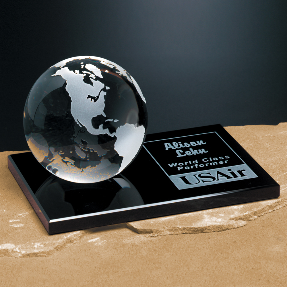 Continental Globe on Glass Base 8