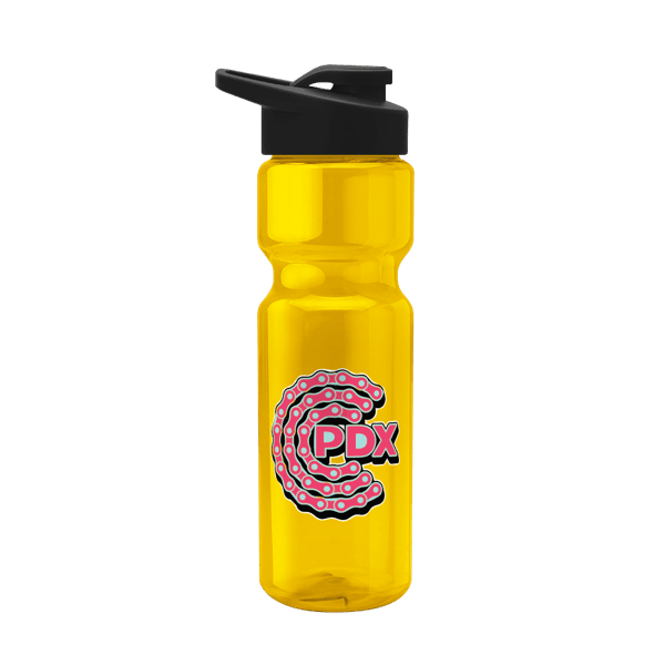 Blazer 28oz Transparent Bike Bottle w/Drink-thru Lid 1080