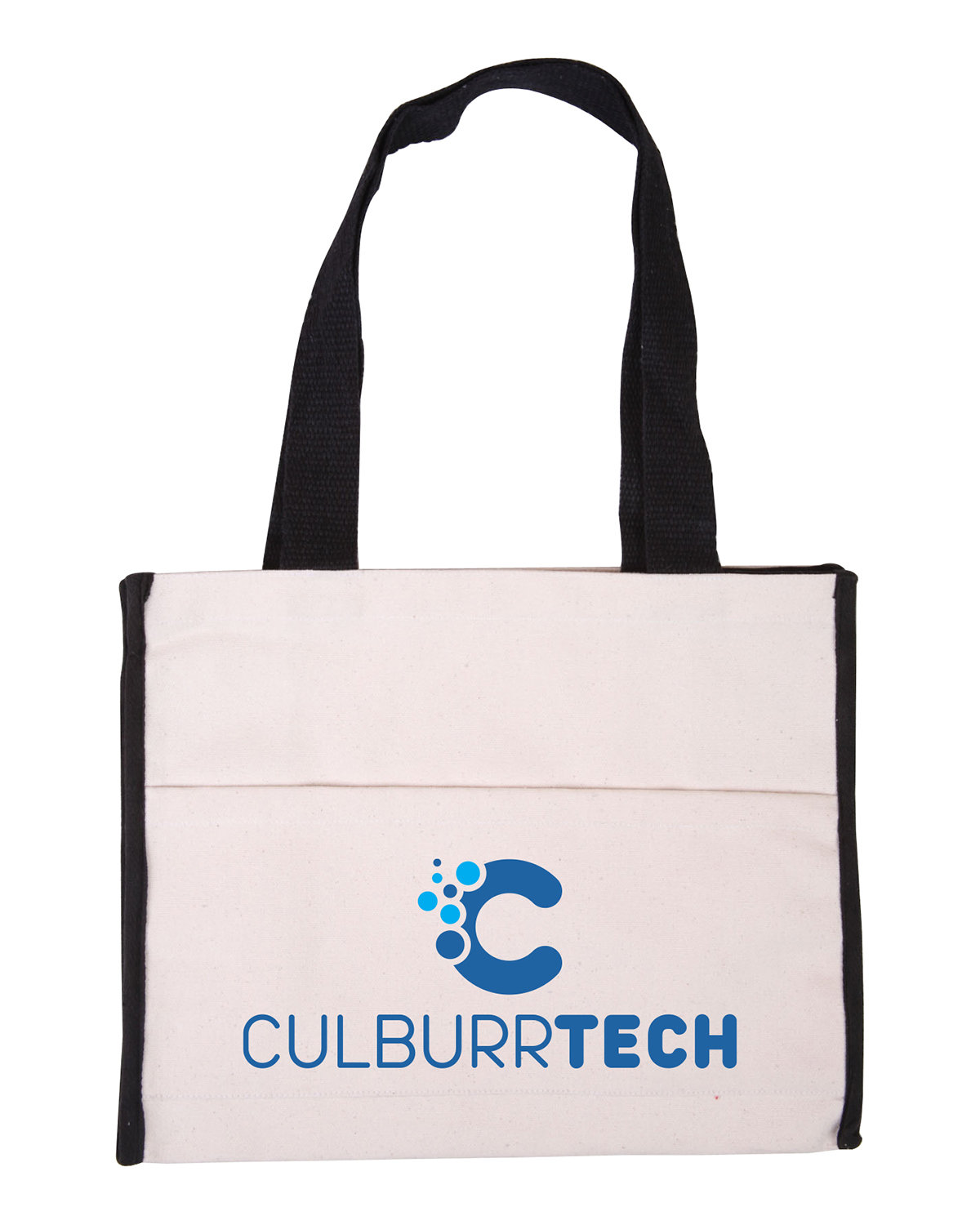 Cotton Gusset Accent Box Tote Bag, custom tote bag with logo imprint 3