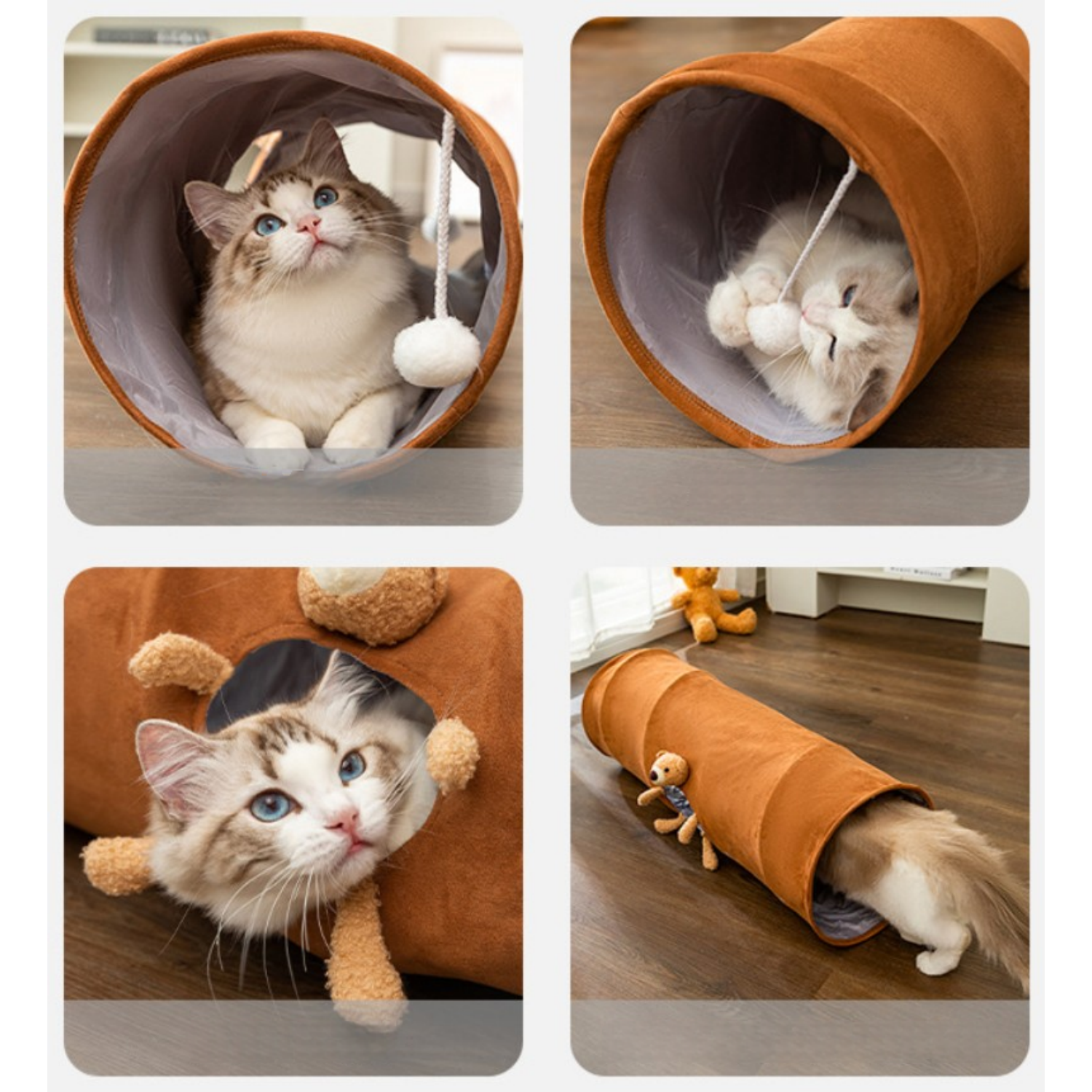 Foldable Cartoon Cat Tunnel Toy 7