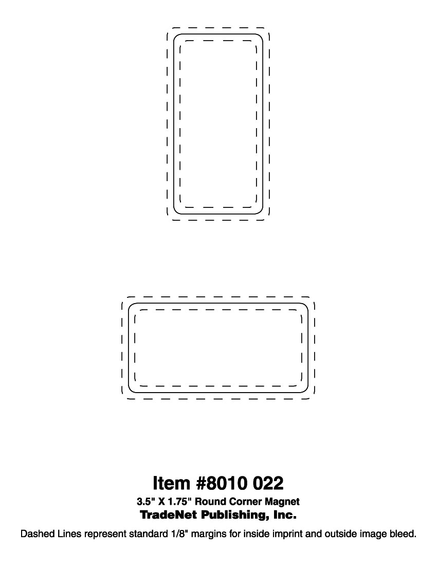 Magnet - 3.5x1.75 Round Corners - 20 Mil. 2