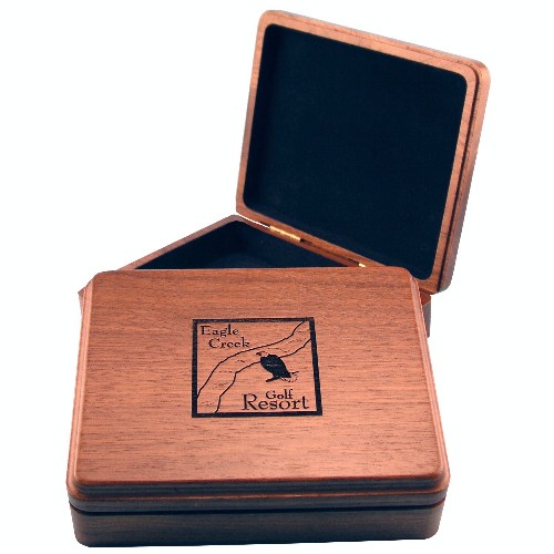 Wood Presentation Box, 7.5" x 6" x 2" 12