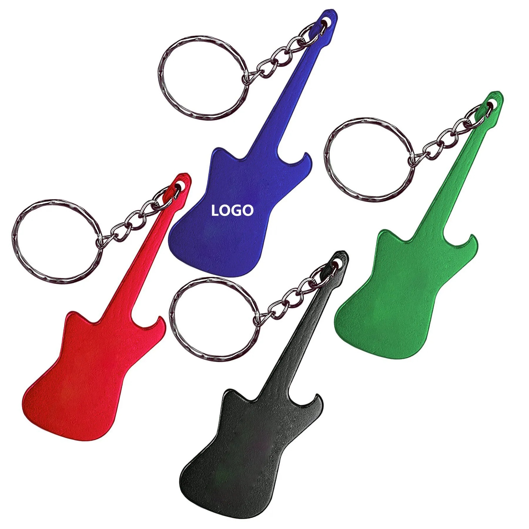 Guitar Shaped Bottle Opener Keychain 3