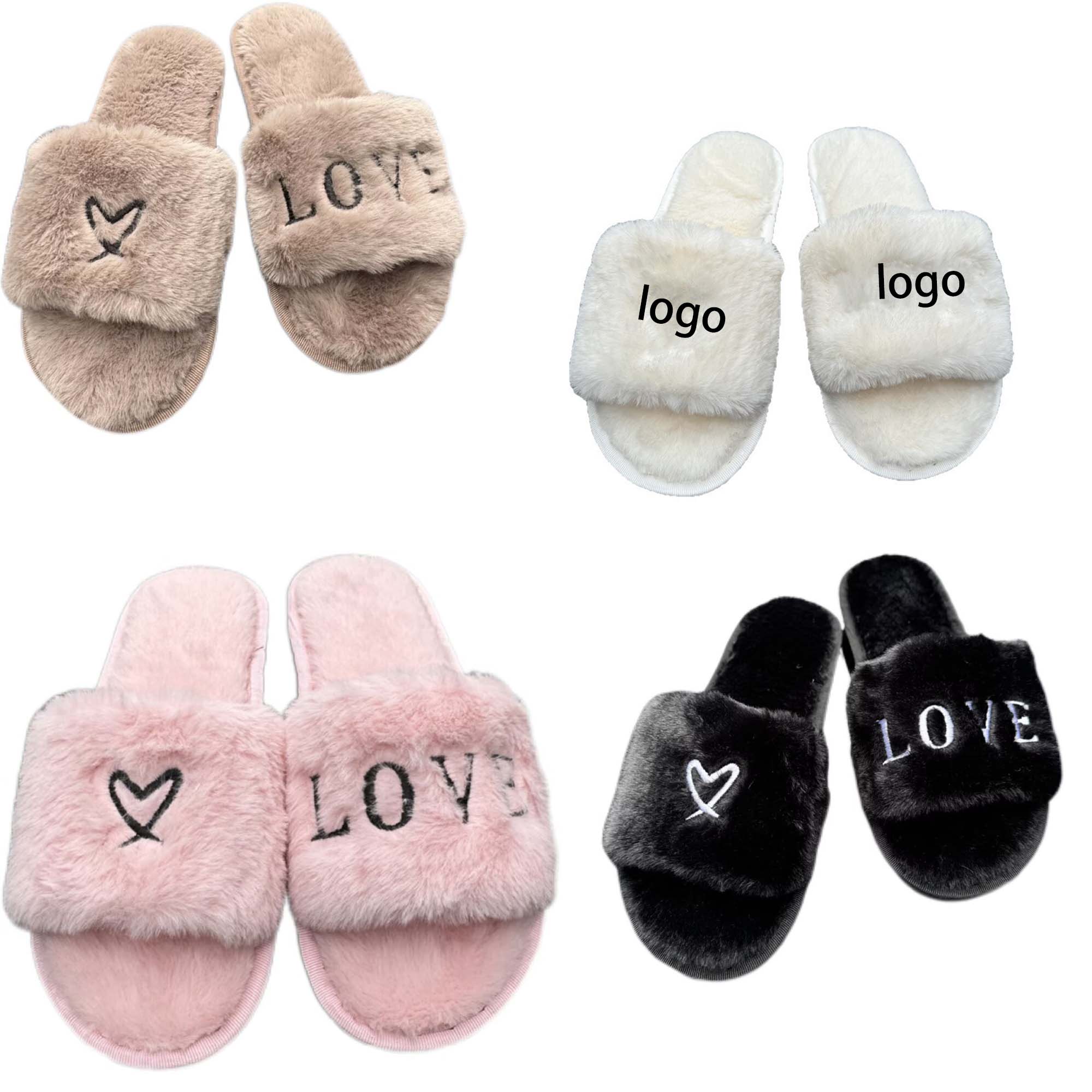 Faux Rabbit Fur Home Slippers 3