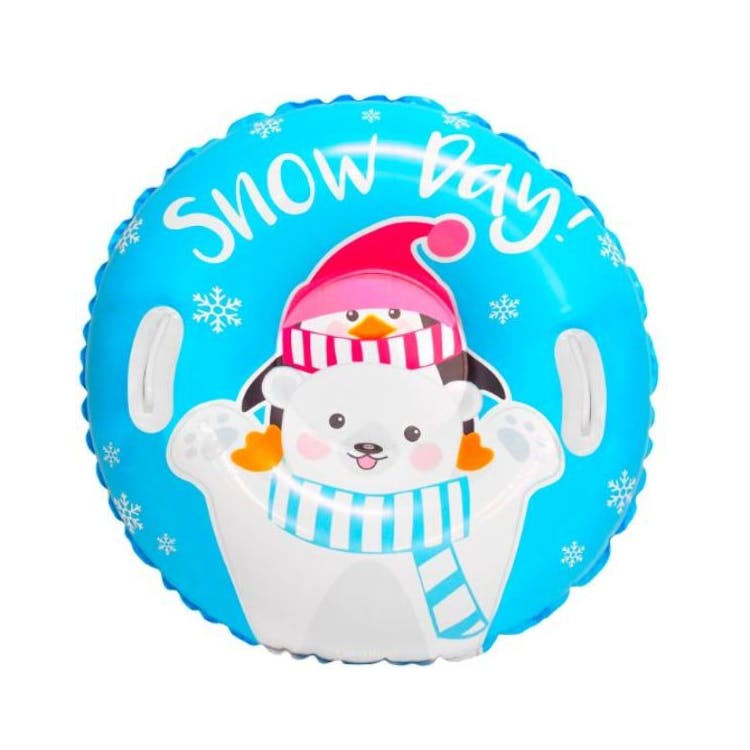 Kids' Polar Bear & Penguin Snow Tubes - Aqua, promotional toy with logo imprint 2