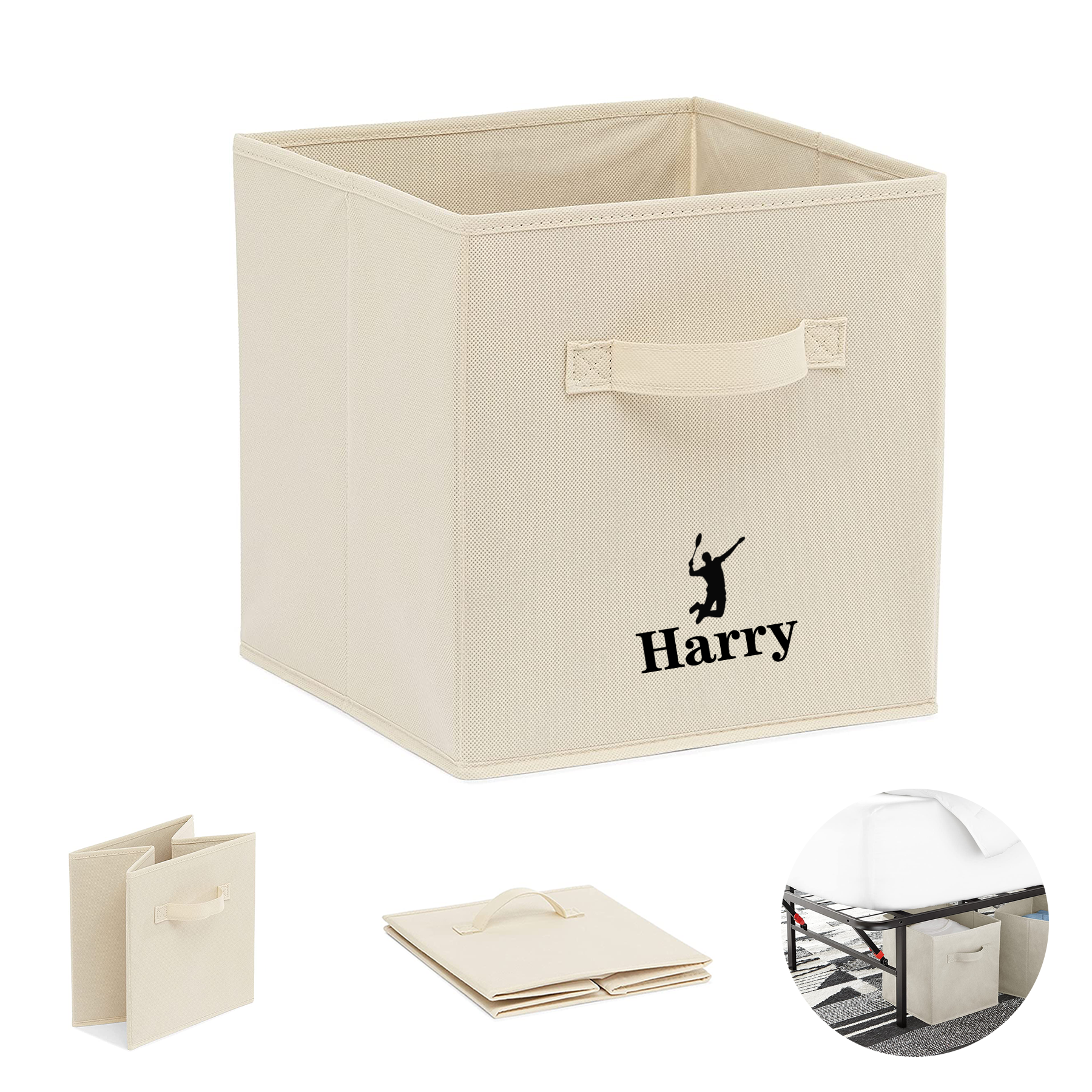 Basics Collapsible Fabric Storage Cubes Organizer 1