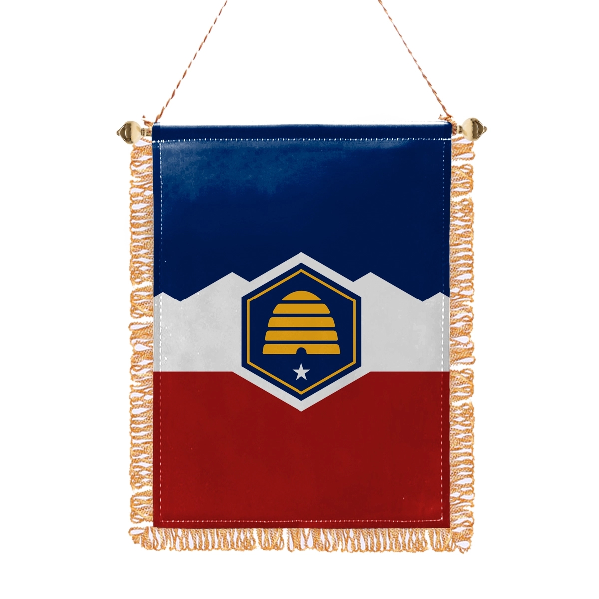 3.5"X4.5" Poly-Rayon Mini Banner - Utah (Design 2023) 1