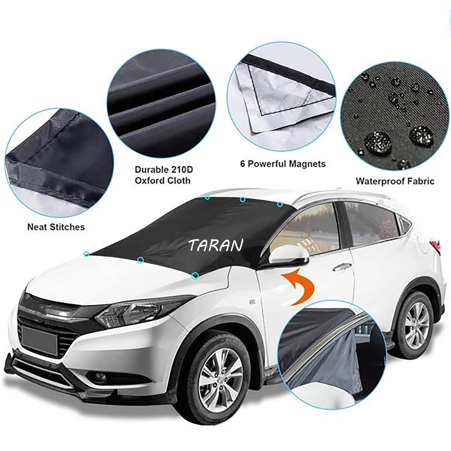 Windshield Snow Cover With Six Magnets 1