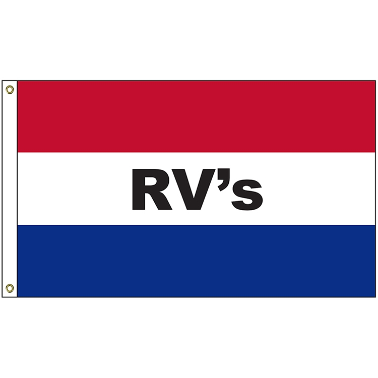 RV's 3' x 5' Message Flag with Heading and Grommets 2