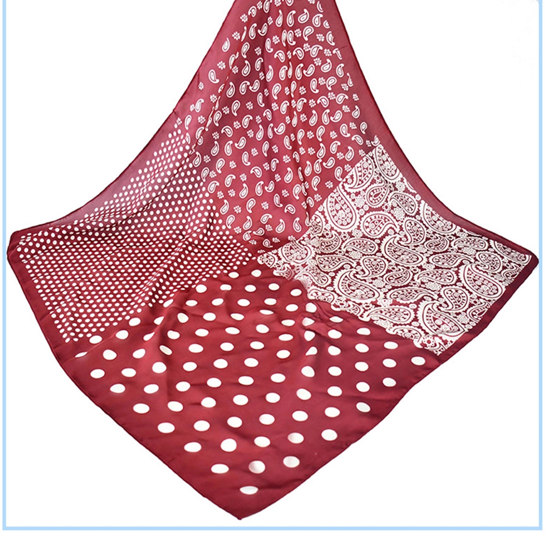 Square Silk Like Hair Scarf 5