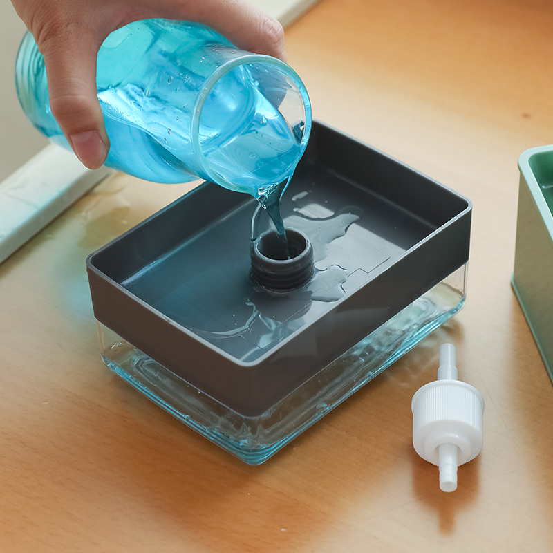 13oz Kitchen Pump Soap Dispenser w/Sponge 3