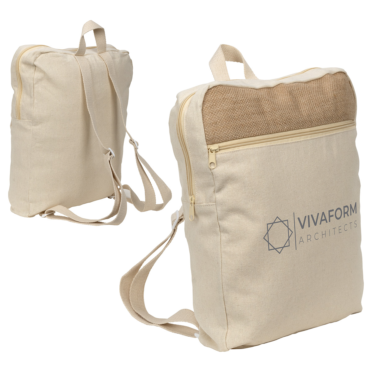 Savanna Jute & Recycled Cotton Backpack 3