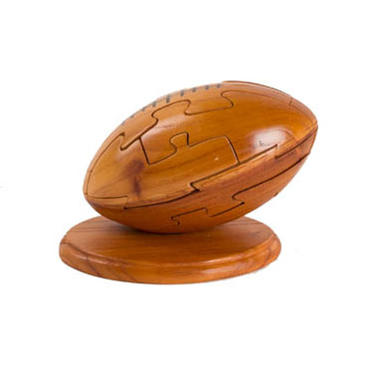 Unique Mahogany Football Puzzle 1
