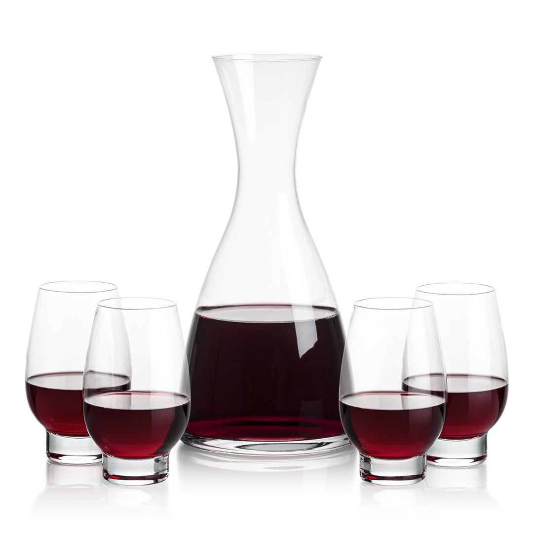Barham Carafe & Glenarden Footed Wine 4
