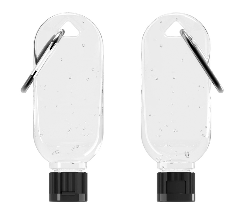Hand Sanitizer Gel with Carabiner, 1.8 oz. - Printed 5