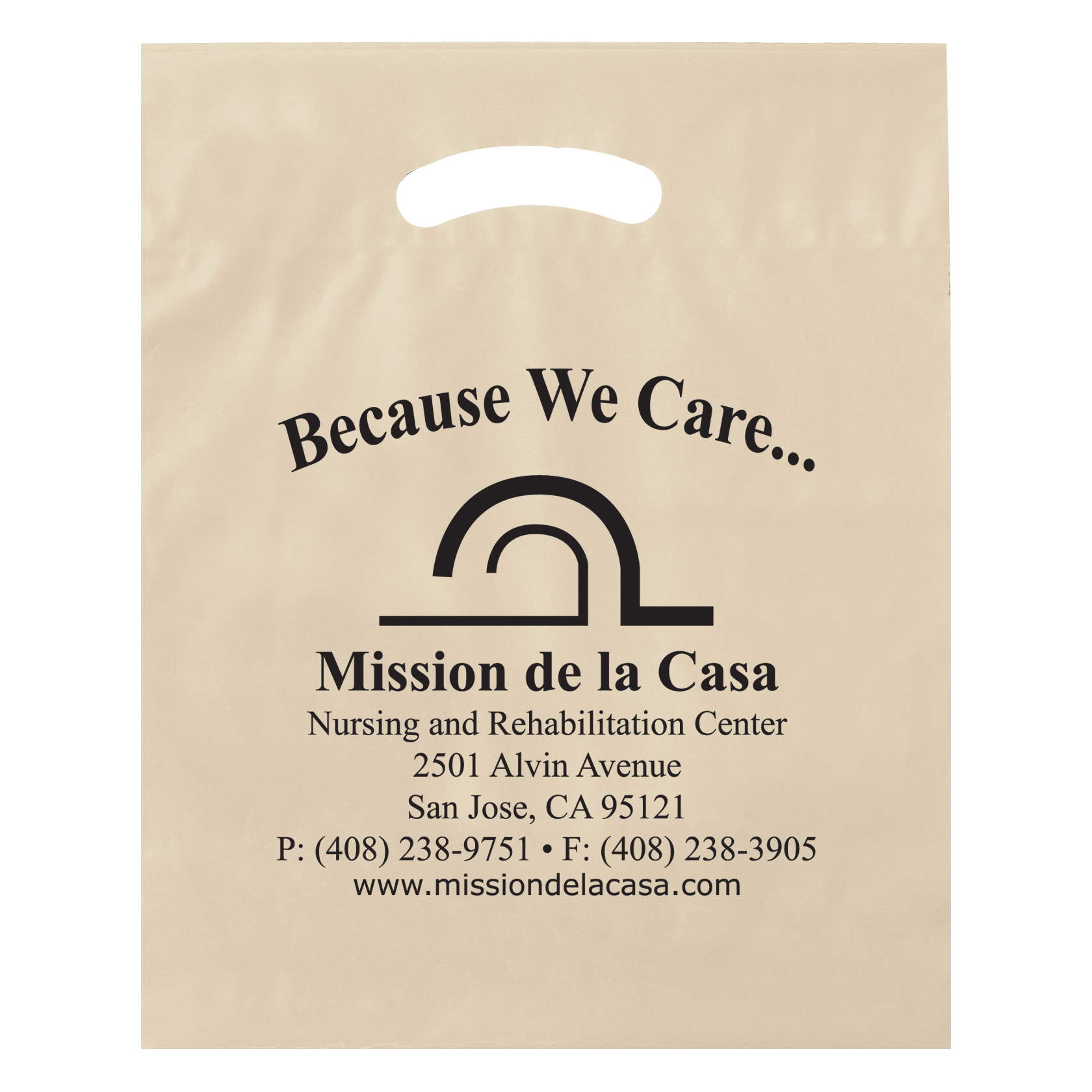 Fold Over Reinforced Die Cut Bag 21