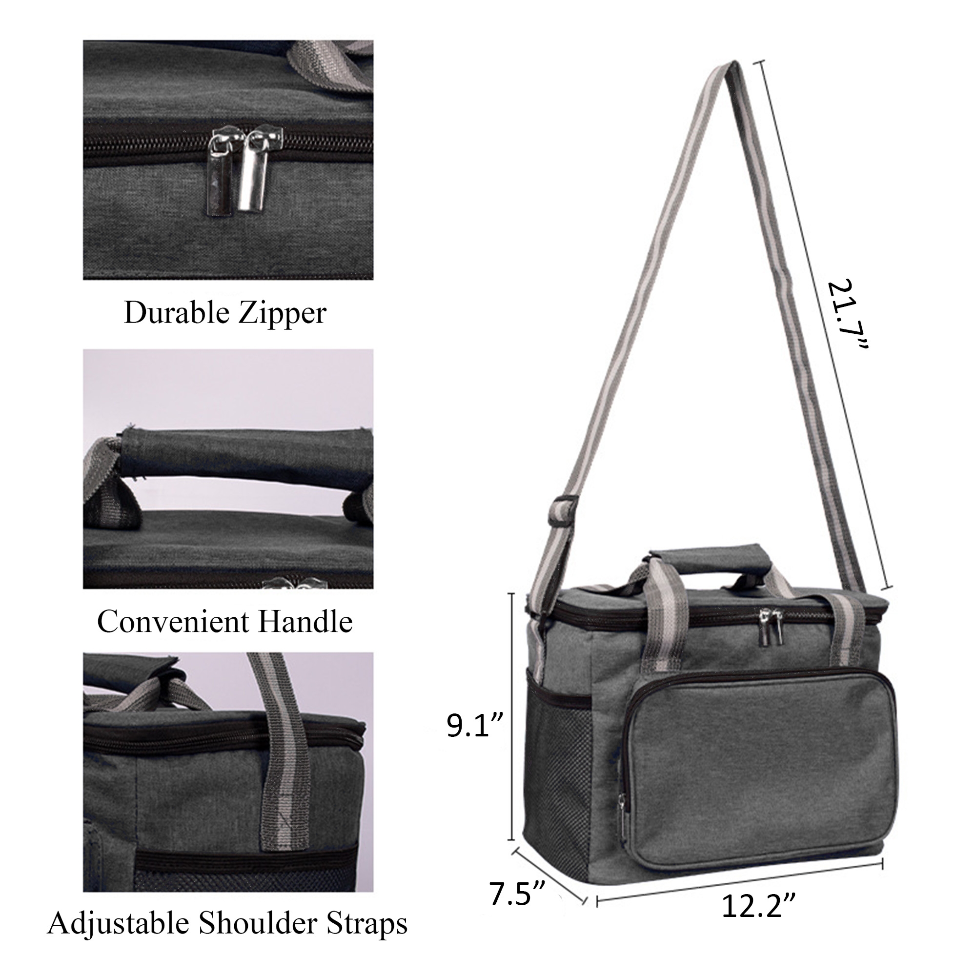 Zippered Thermal Lunch Tote 4