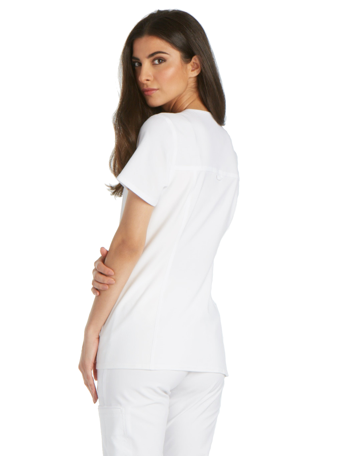 Cherokee - iFlex - Women's 2 Pocket V-Neck Knit Side Panel Top 18
