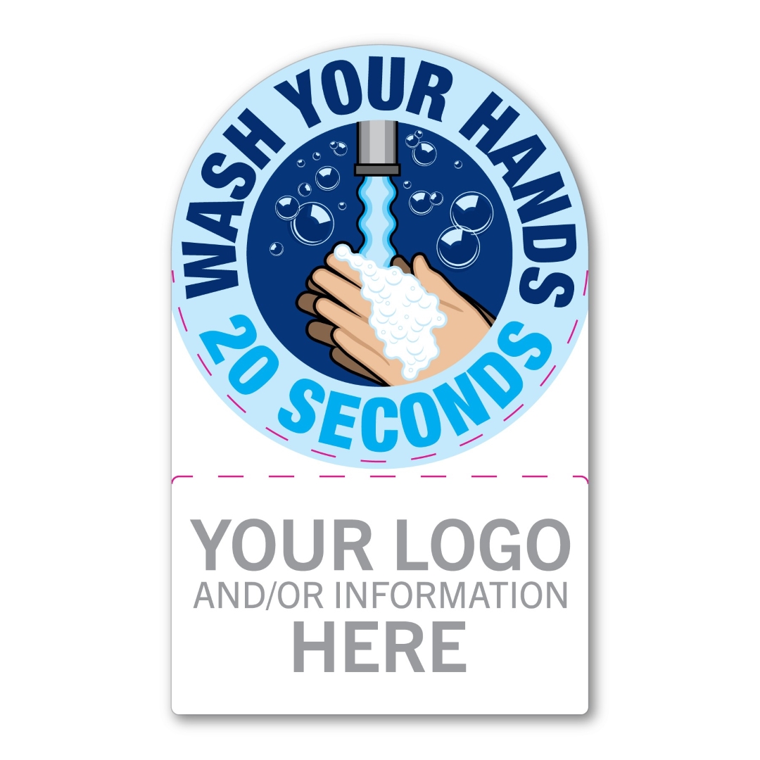 Wash Your Hands Magnet - 3.5" x 5.625" - 30 mil - Outdoor Safe