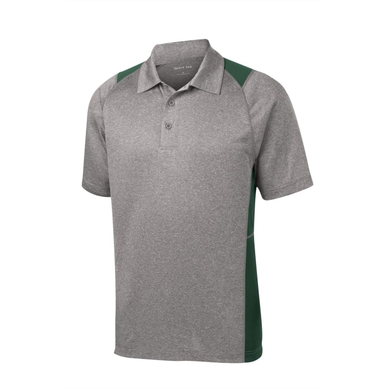 Sport-Tek Heather Colorblock Contender Polo. 90