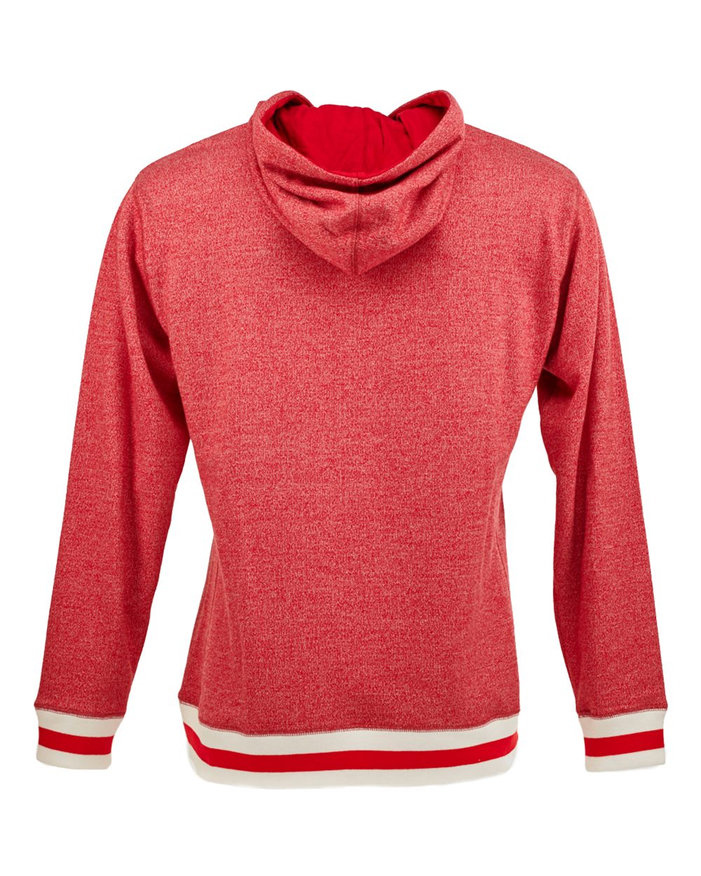 Unisex Peppered Fleece Lapover Hooded Sweatshirt - 8701 16