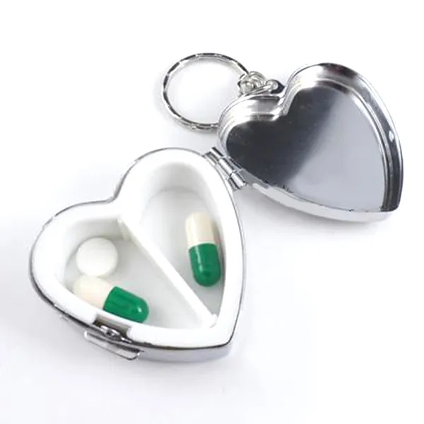 Metal Heart Pill Case 4