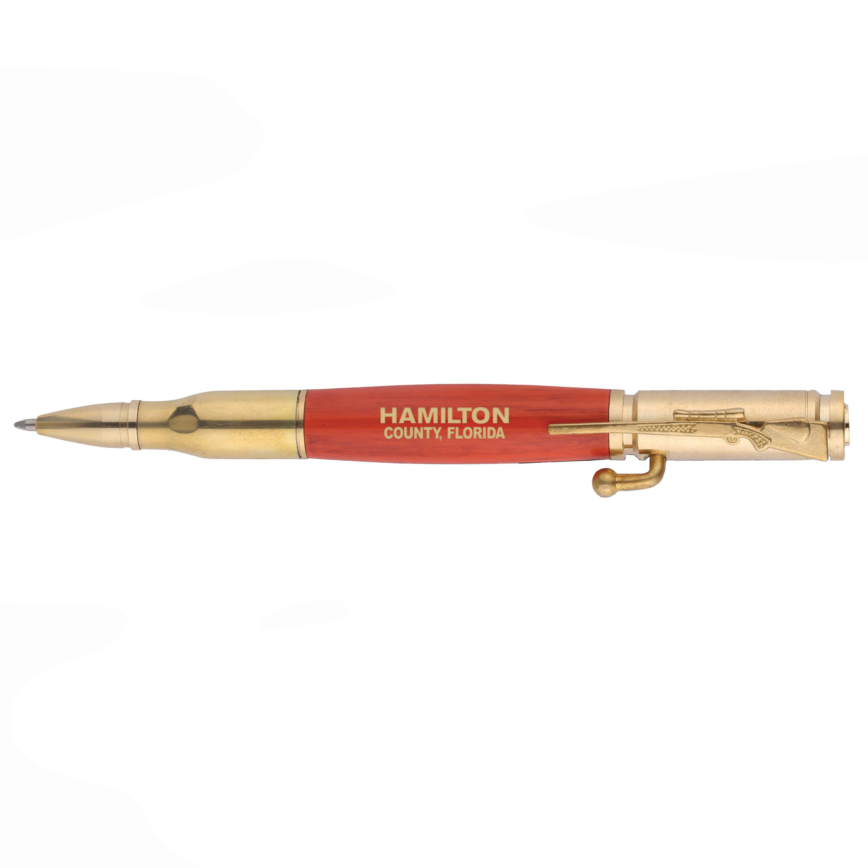 Bullet Brass Push-Lock Ballpoint Pen 4