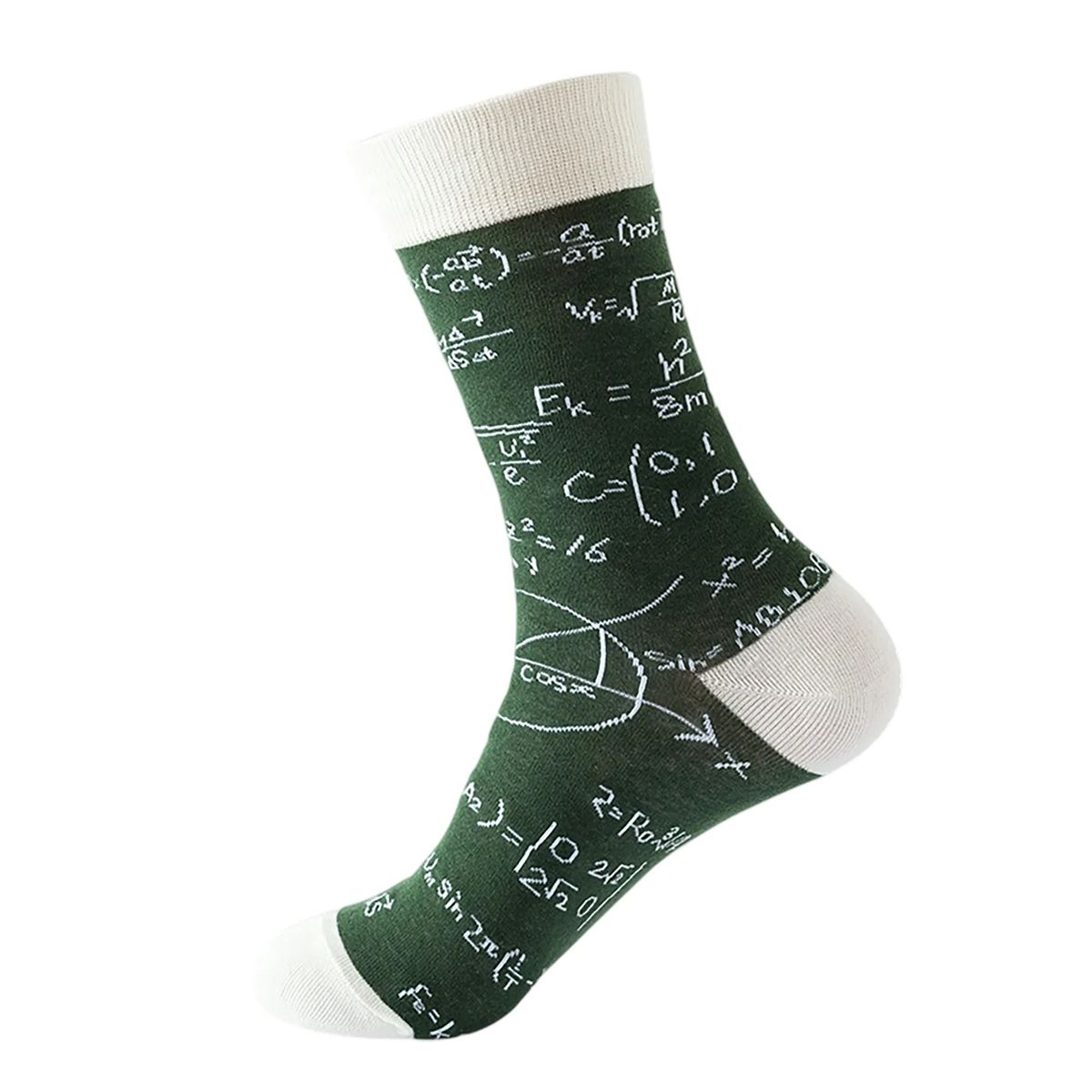Cotton Crew Socks with Jacquard Pattern 100
