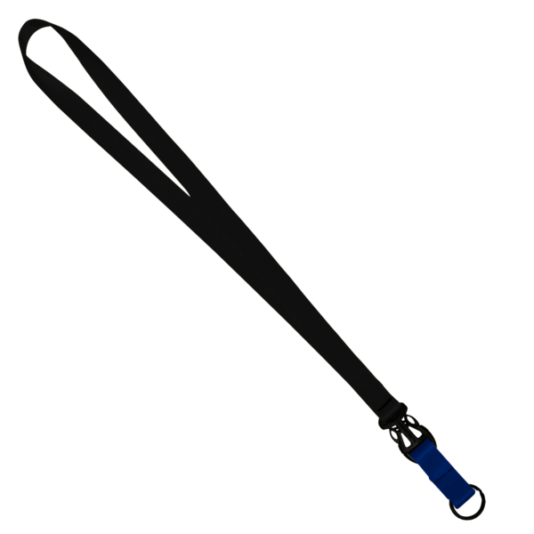 3/4" Multi color (Top and bottom) Nylon Lanyard with Plastic Slide Buckle R 163