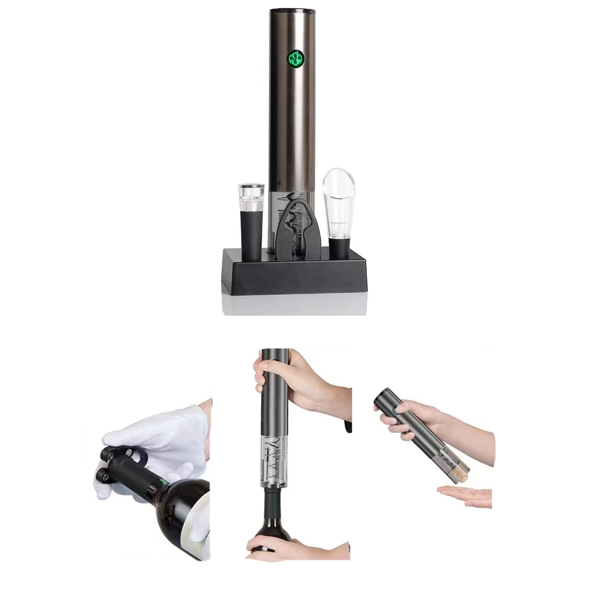 Wine Opener Electric Rechargeable USB 3