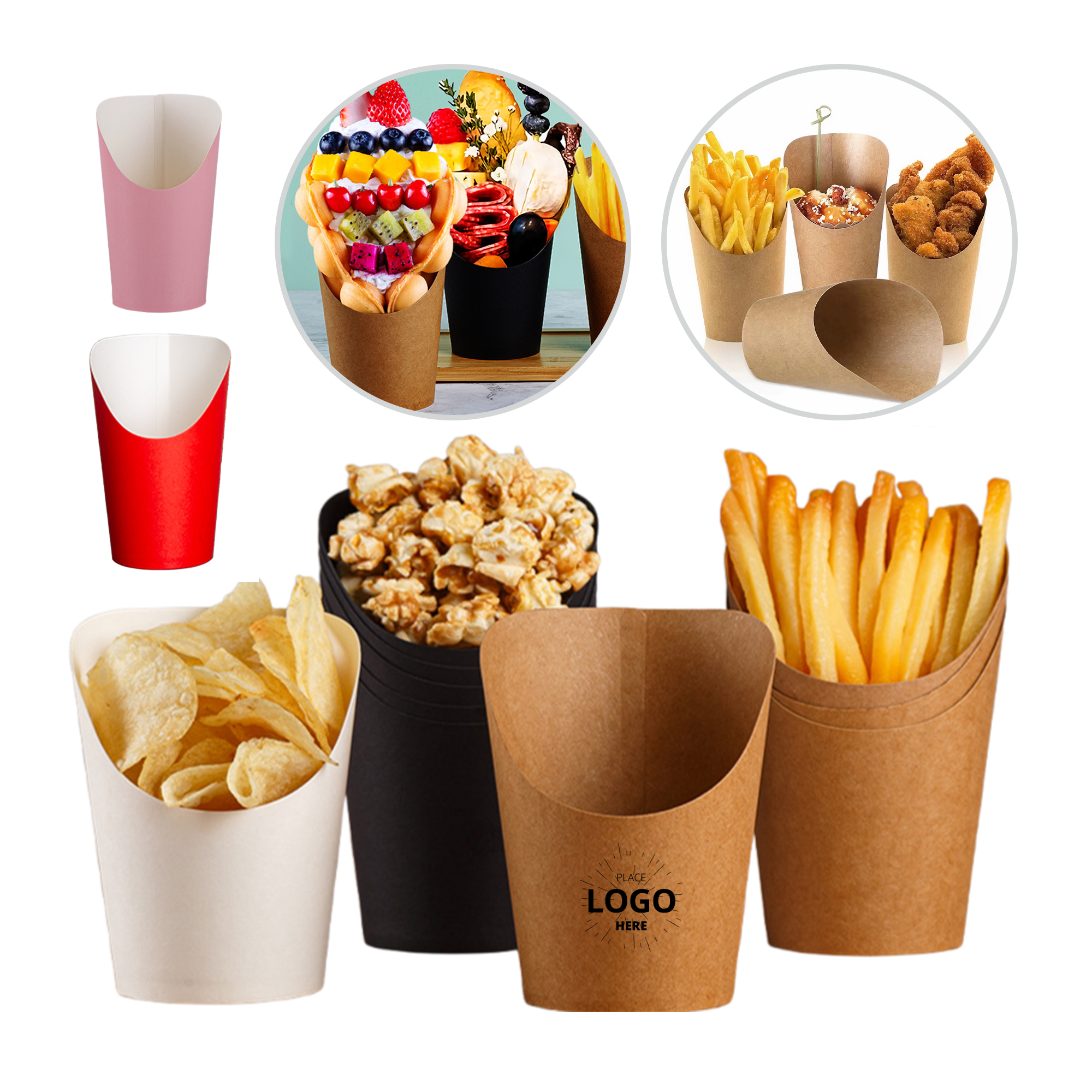 12oz Disposable French Fry Cup Custom 1