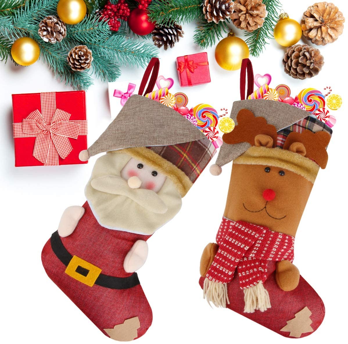 Big Xmas Stockings Decoration 4