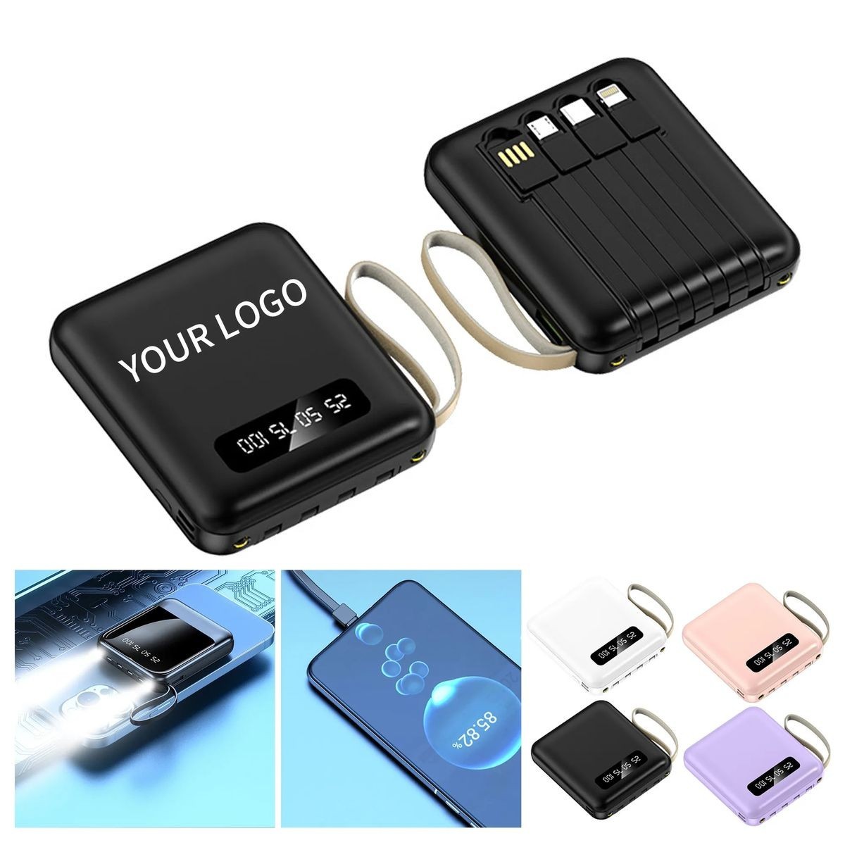 10000mAh Portable Charger with Dual LED Lights 6