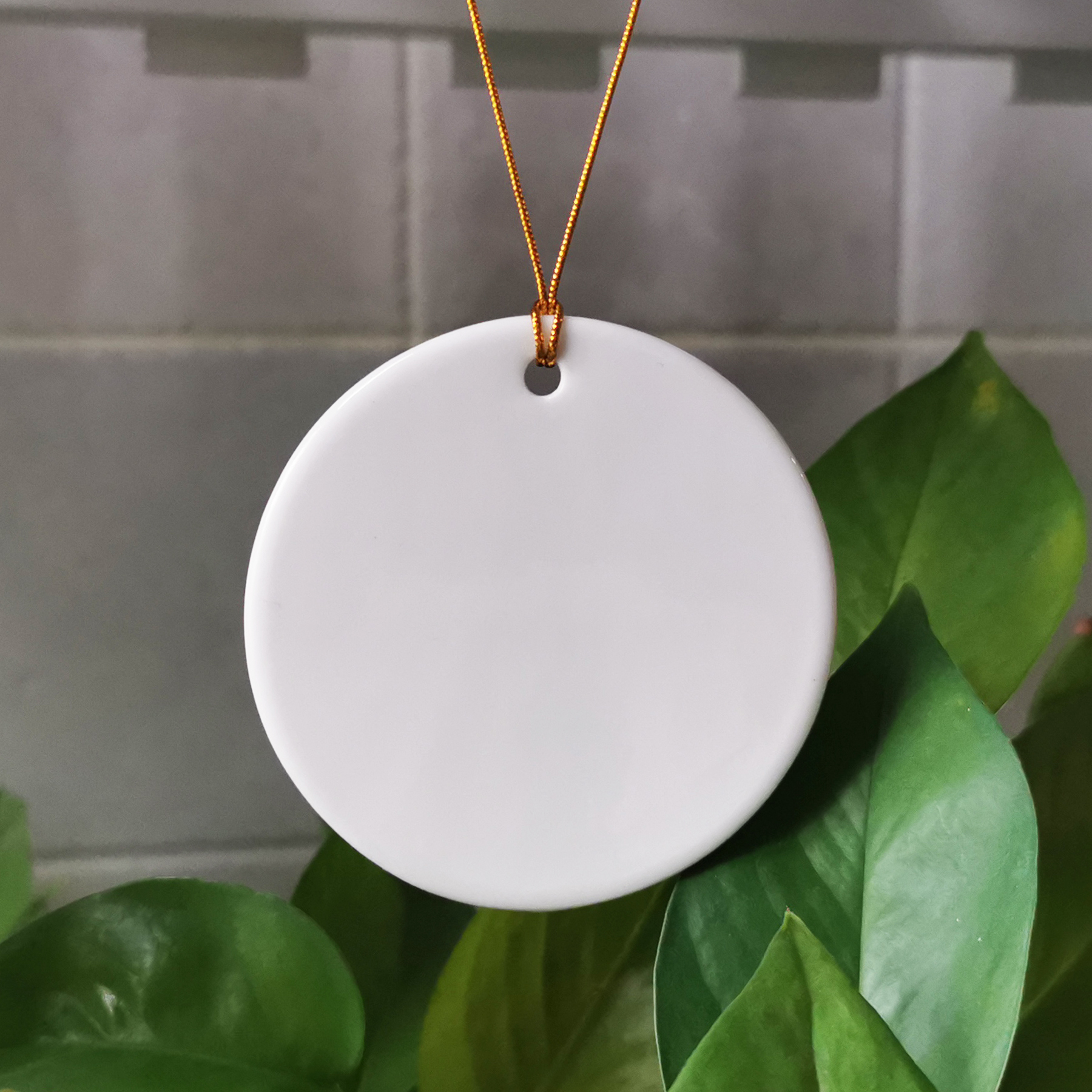 3 Inch Christmas Ceramic Ornaments-Round 2