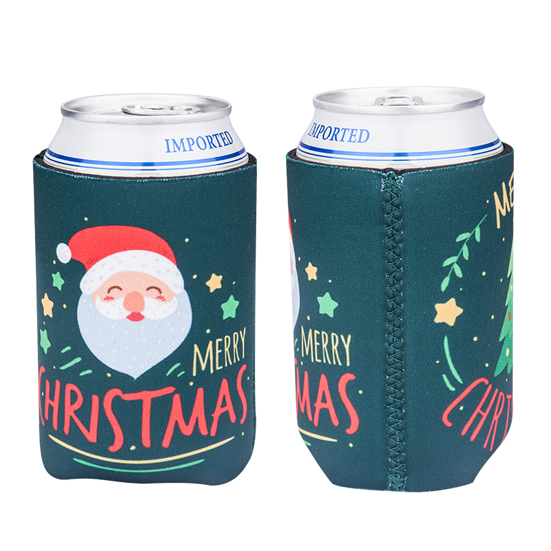 Christmas Neoprene Can Coolers, custom koozie with logo imprint 5